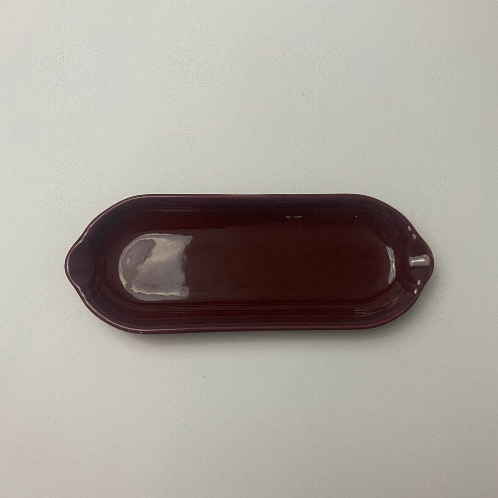 Feista Ware Burgundy relish utility tray Claret